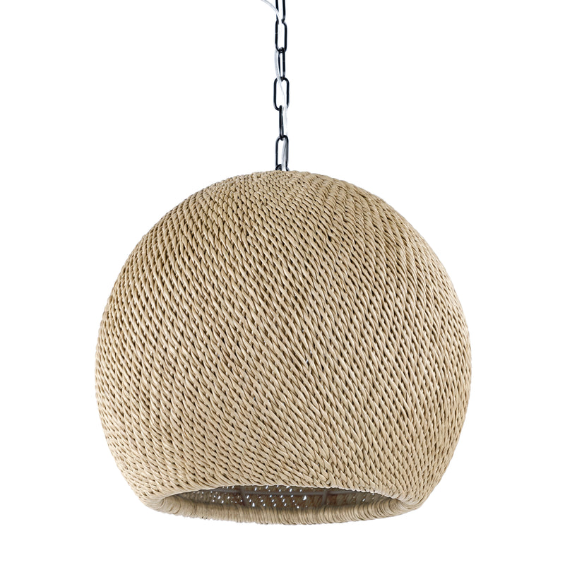 Augustine Outdoor Pendant Sphere, Natural