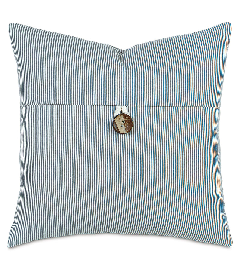 Avox Charcoal with Button Accent Pillow