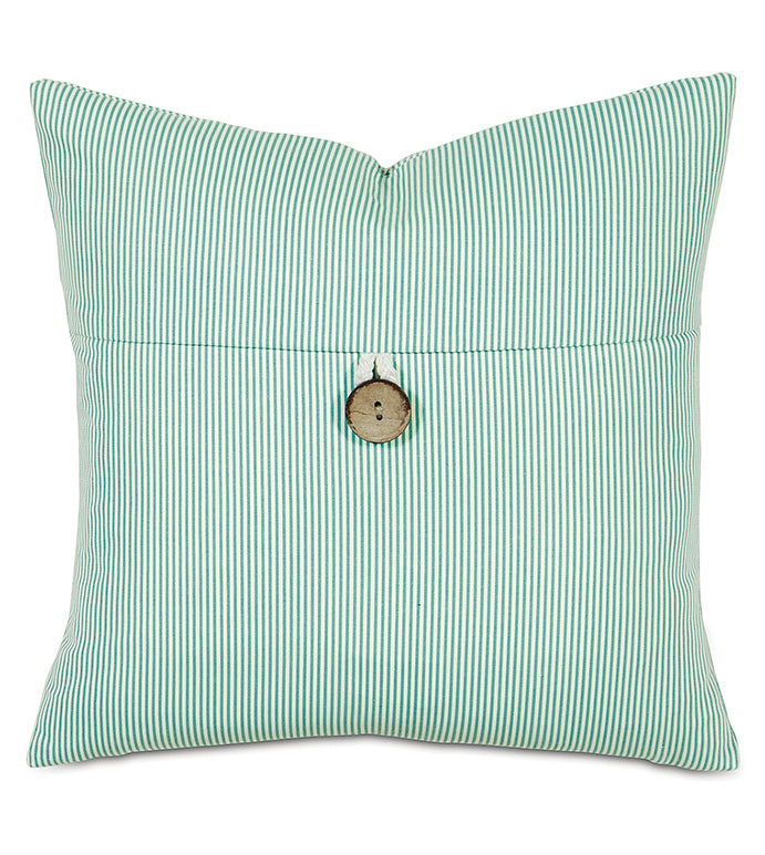 Avox Teal with Button Accent Pillow