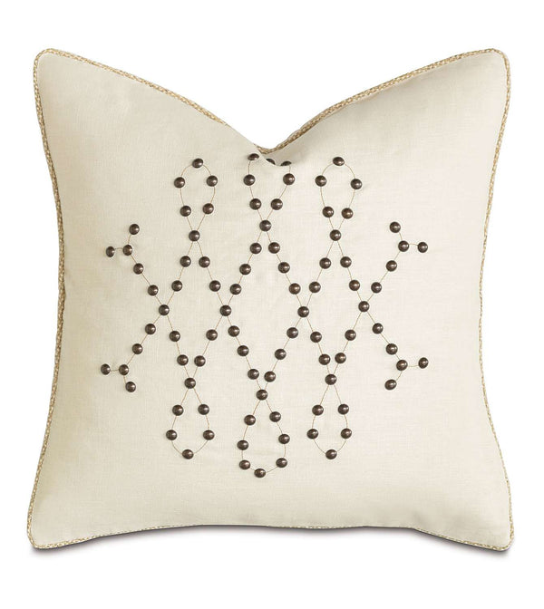 Breeze Pearl Nailheads Accent Pillow