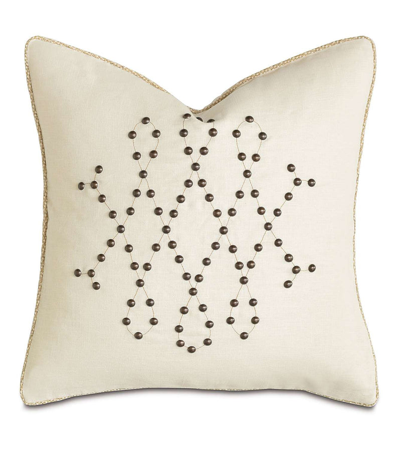 Breeze Pearl Nailheads Accent Pillow