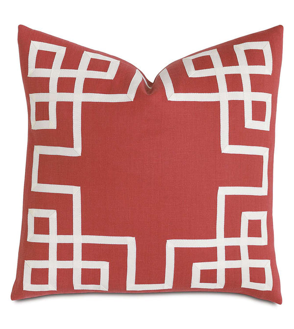 Breeze Scarlet with Ribbon Accent Pillow