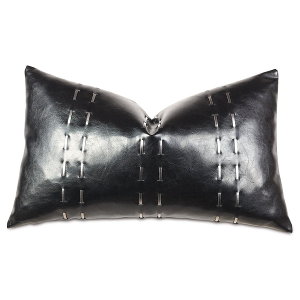 Lagerfeldt Onyx with Gimp Accent Pillow