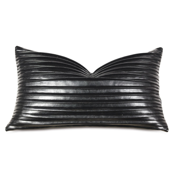 Lagerfeldt Onyx Pleated Accent Pillow