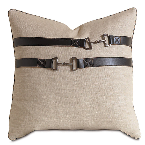 Filly Stone Buckles Accent Pillow