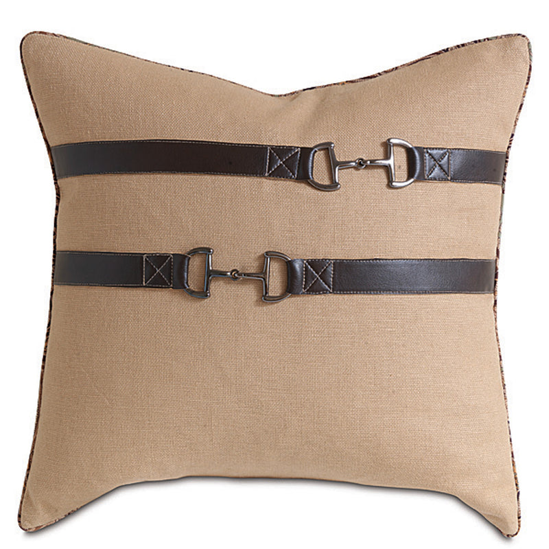 Filly Straw Buckles Accent Pillow