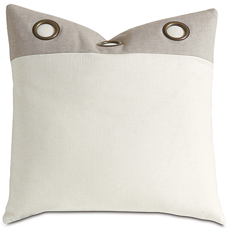 Greer Linen with Grommets Accent Pillow
