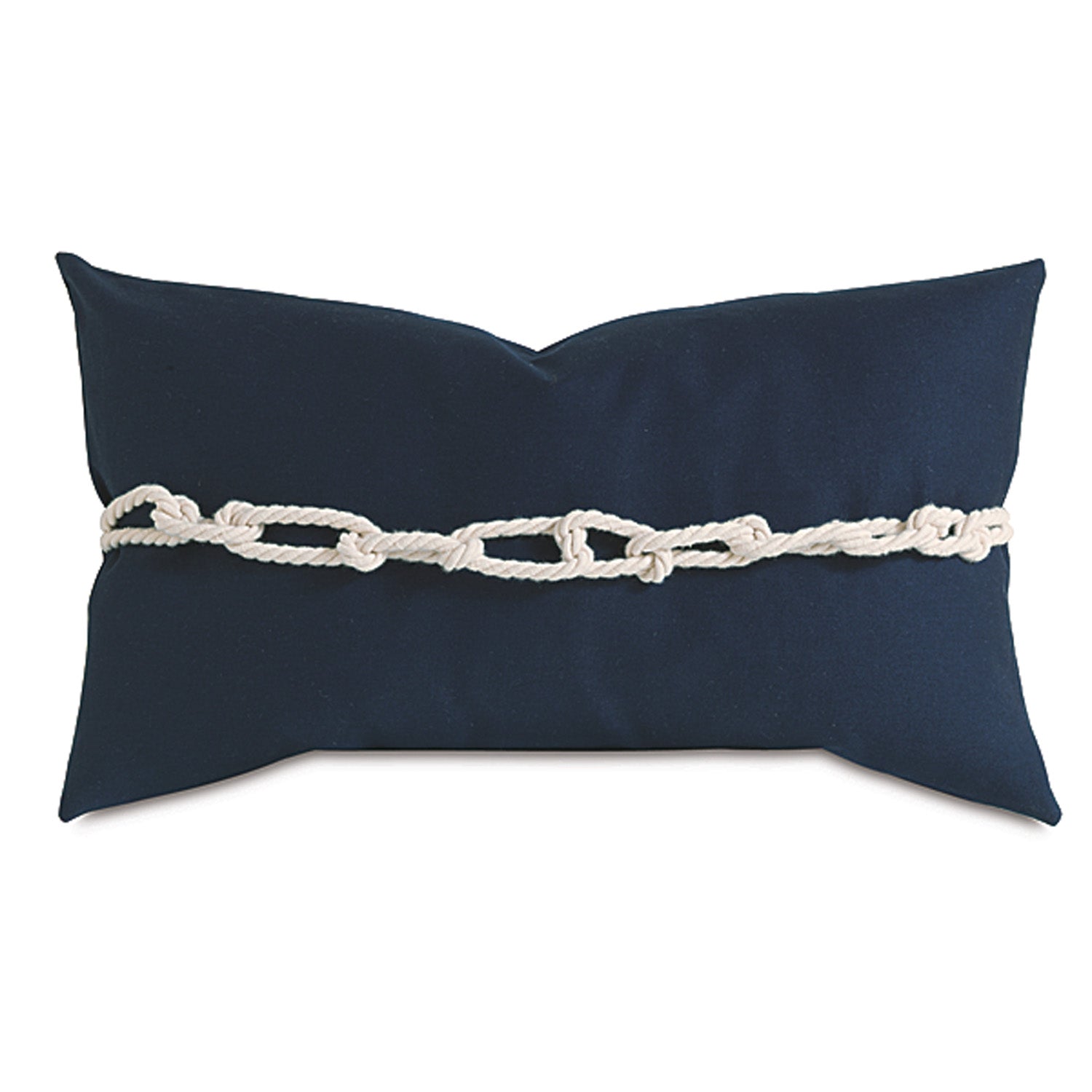 Schooner Navy Rope Accent Pillow