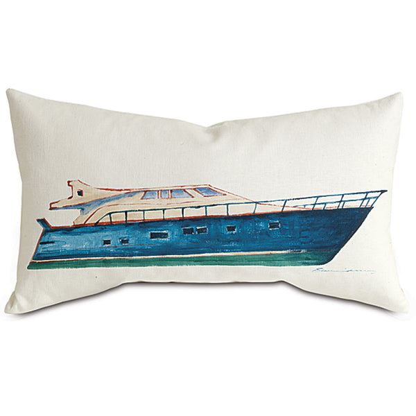 Filly White Hand-Painted Accent Pillow