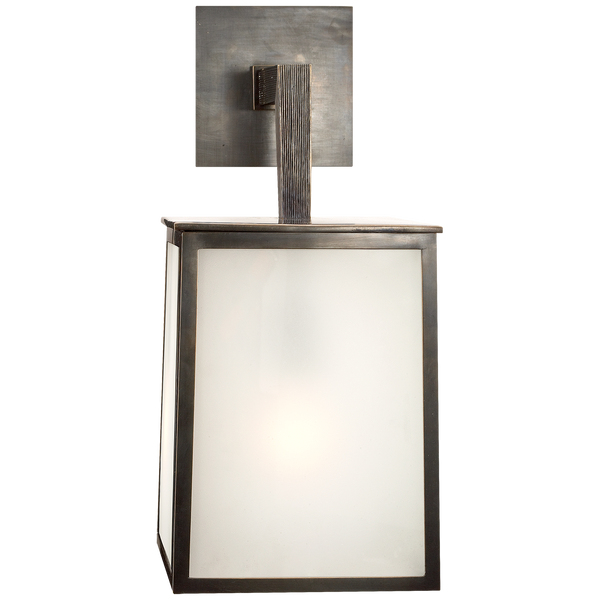 Ojai Large Sconce in Bronze with Frosted Glass by Barbara Barry