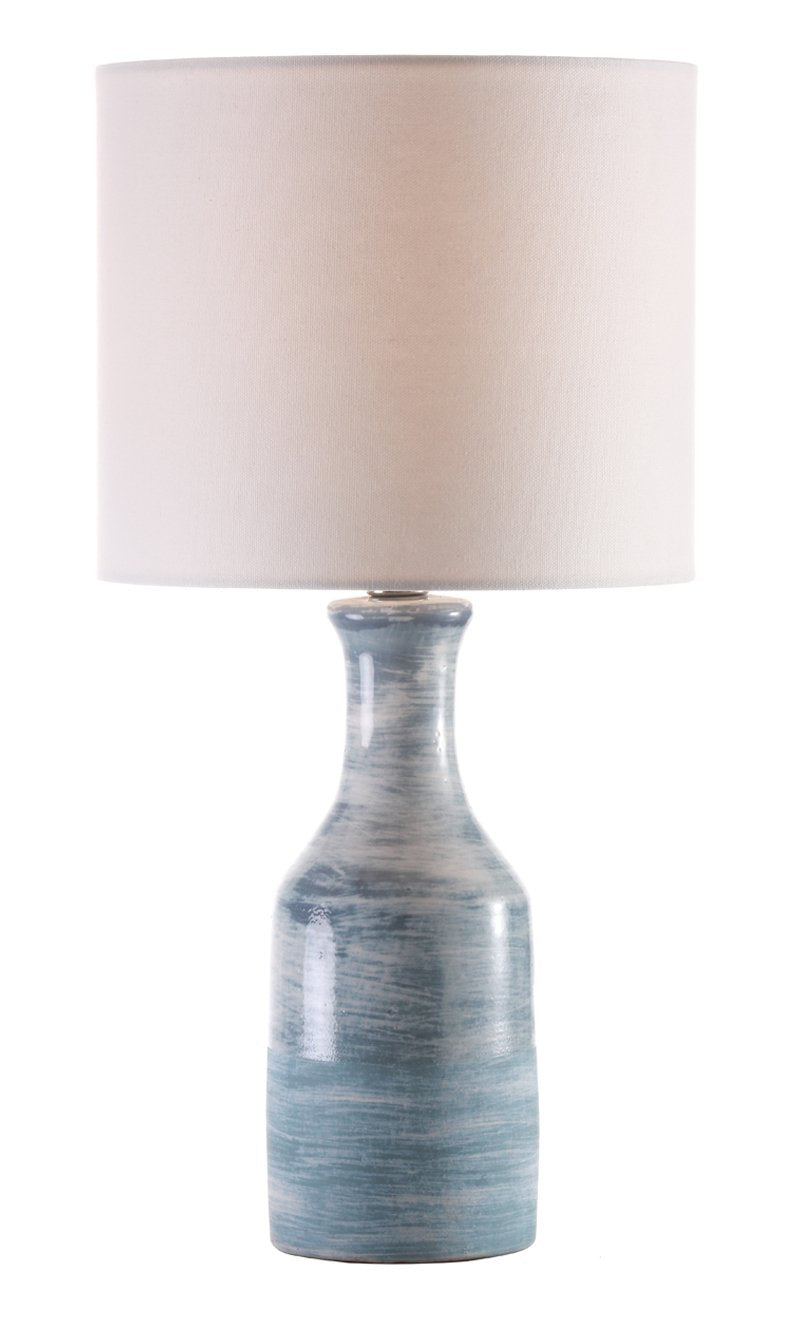 Bungalow Table Lamp with Shade €“ Blue & White Swirl UNO Socket design by Jamie Young
