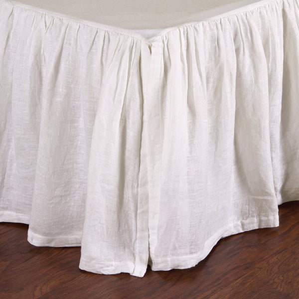 Linen Voile Bedskirt in Cream design by Pom Pom at Home