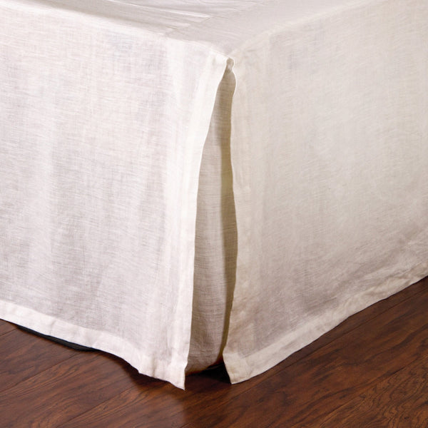 Pleated Linen Bedskirt in Cream design by Pom Pom at Home