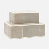Breck Patterned Faux Shagreen Boxes, Set of 2