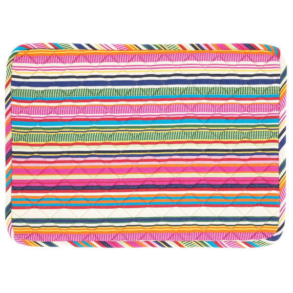 Bright Stripe Quilted Placemat