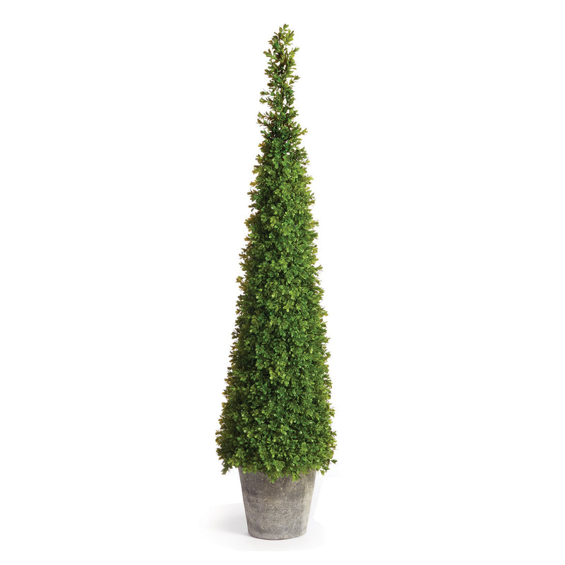 Faux Boxwood Cone Topiary Potted 48" design by shopbarclaybutera