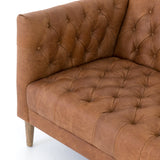 Williams Leather Sofa In Natural Washed Camel
