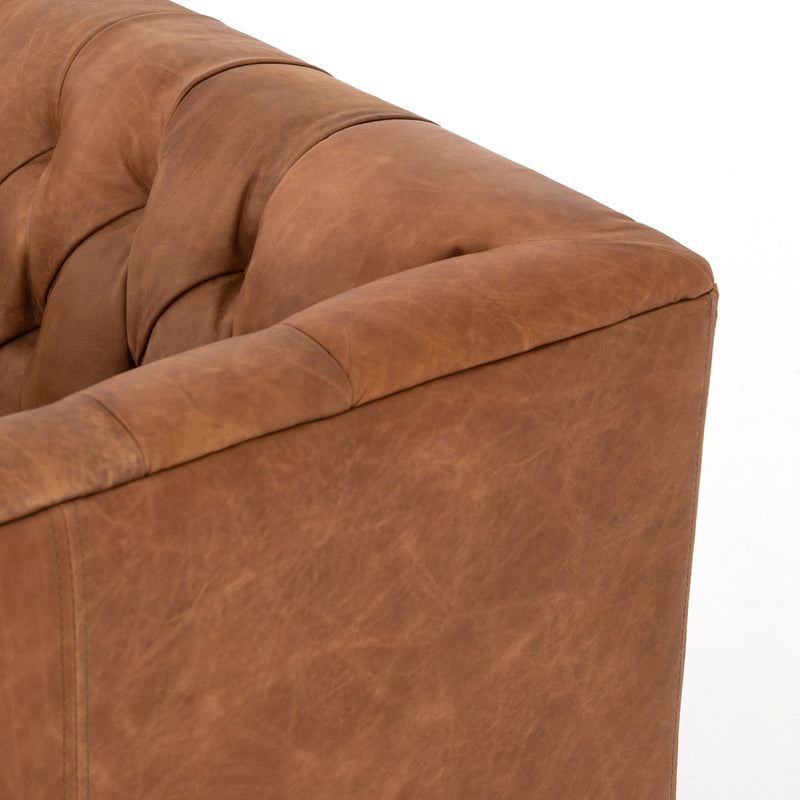 Williams Leather Chair In Natural Washed Camel