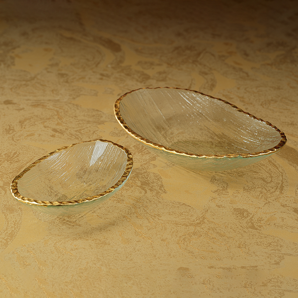clear textured bowl with jagged gold rim large ch 5764 2