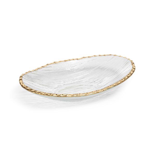 clear textured bowl with jagged gold rim large ch 5764 1