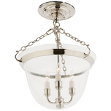 Country Semi-Flush Bell Jar Lantern by Chapman & Myers