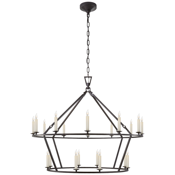 Darlana Large Two-Tiered Ring Chandelier by Chapman & Myers