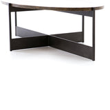 Shannon Oval Coffee Table In English Brown Oak
