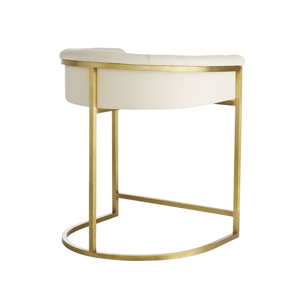 Calvin Counter Stool, Gold and White