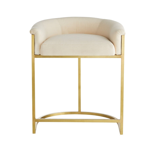 Calvin Counter Stool, Gold and White