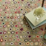 Cat's Paw Sage Micro Hooked Wool Rug