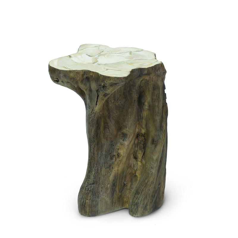 Chloe Fossilized Clam Stump Table