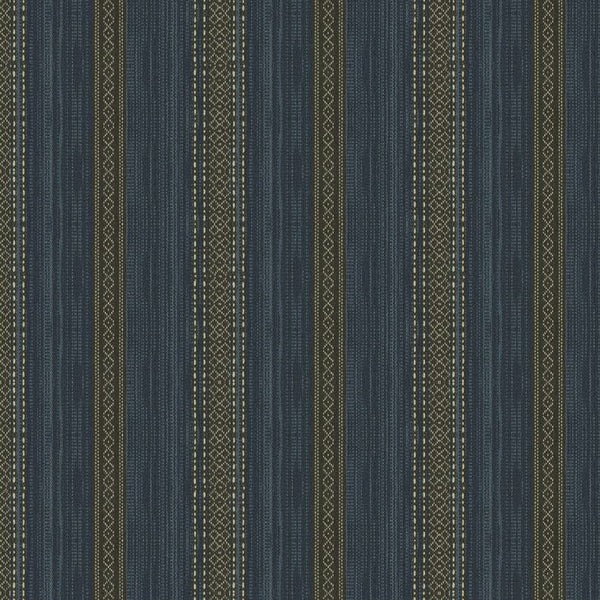 Cottage Stripe Fabric in Indigo