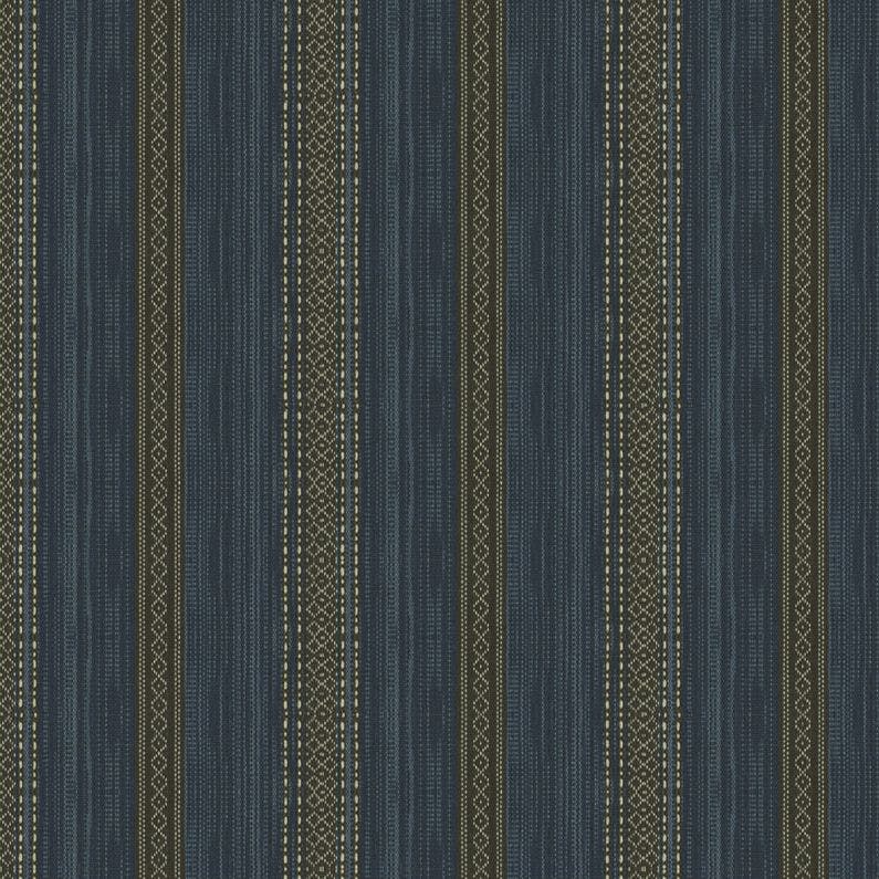 Sample Cottage Stripe Fabric in Indigo