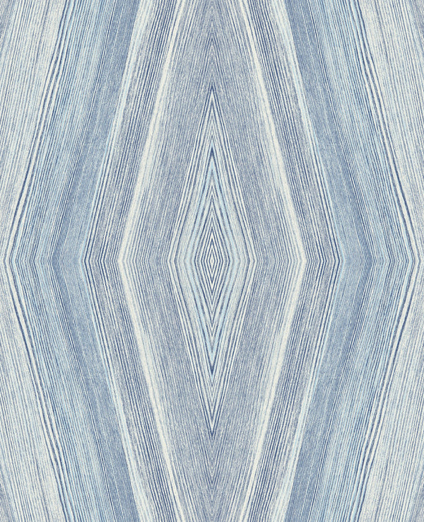 Crosscut Indigo Wallcovering from the Living in Style Collection