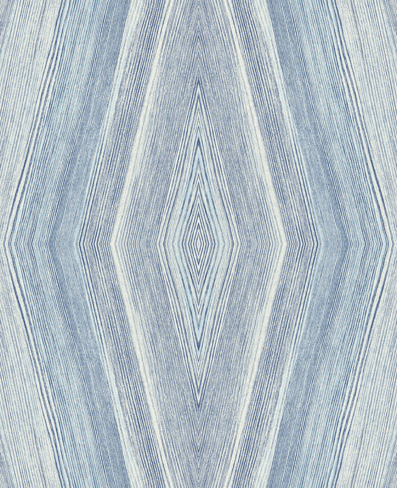 Crosscut Indigo Wallcovering from the Living in Style Collection