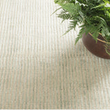 Cut Striped Ocean Hand Knotted Viscose & Wool Rug