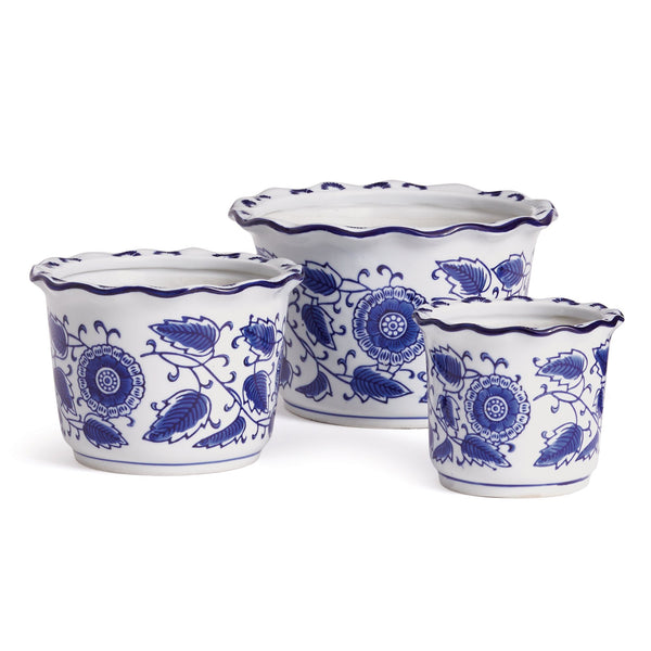 Dynasty Scalloped Pots Set of 3 design by shopbarclaybutera