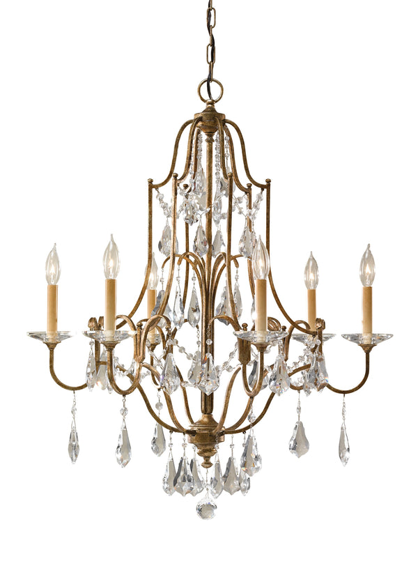 Valentina Collection 6 - Light Single Tier Chandelier by Feiss