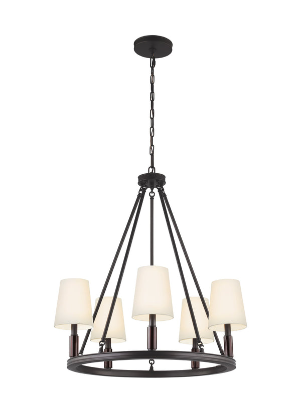 Lismore Collection 5 - Light Lismore Chandelier by Feiss