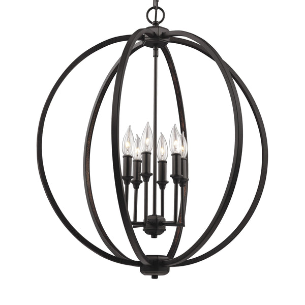 Corinne Collection 6 - Light Globe Pendant by Feiss