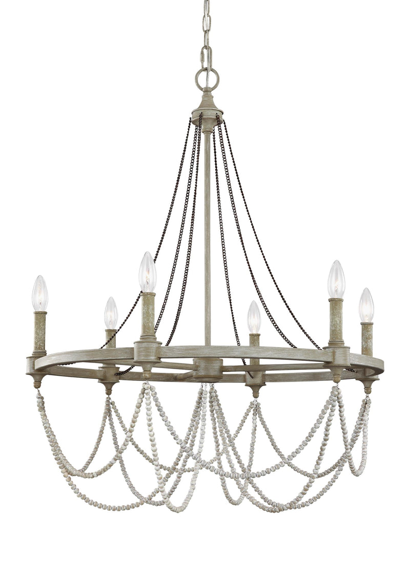 Beverly Collection 6 - Light Chandelier by Feiss