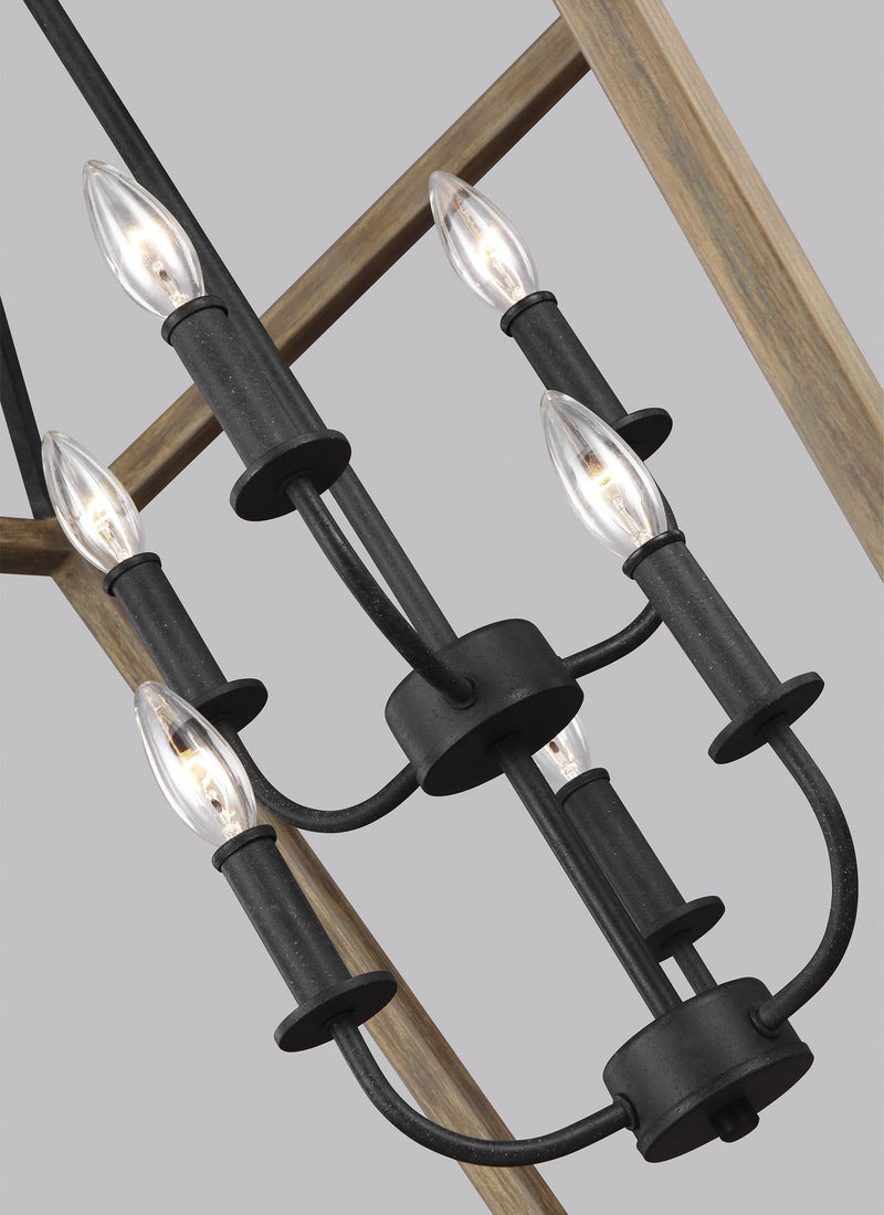 Gannet Collection 6 - Light Chandelier by Feiss