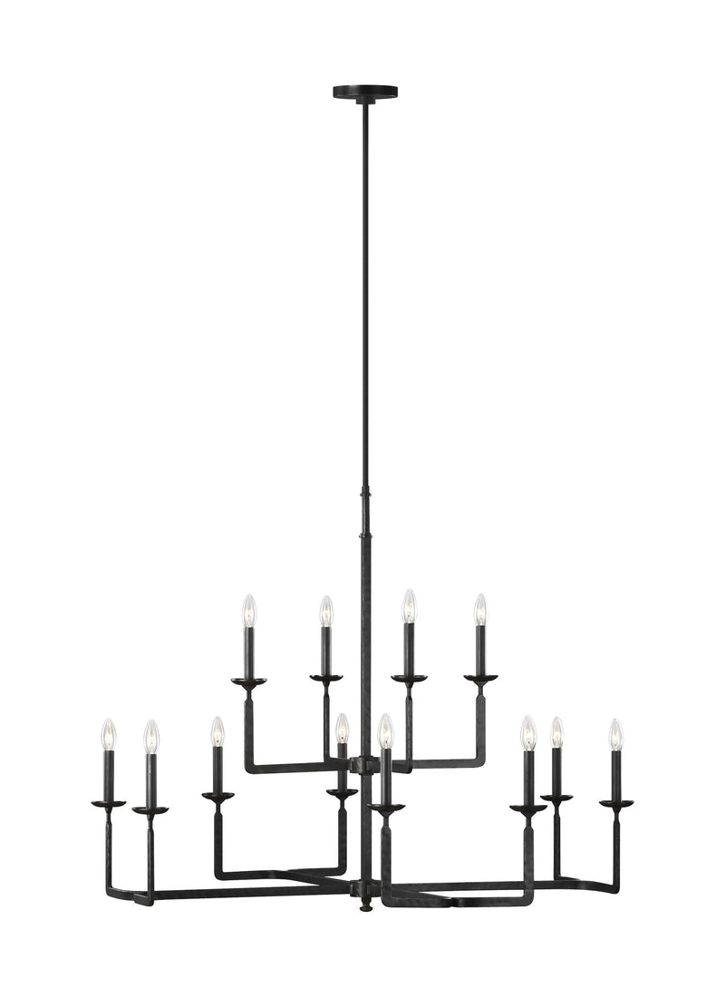 Ansley Collection 12 - Light Chandelier by Feiss