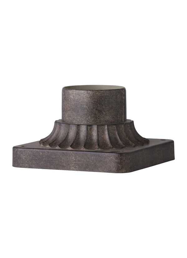 Outdoor Pier Mounts Collection Pier Mount Base - Weathered Chestnut by Feiss