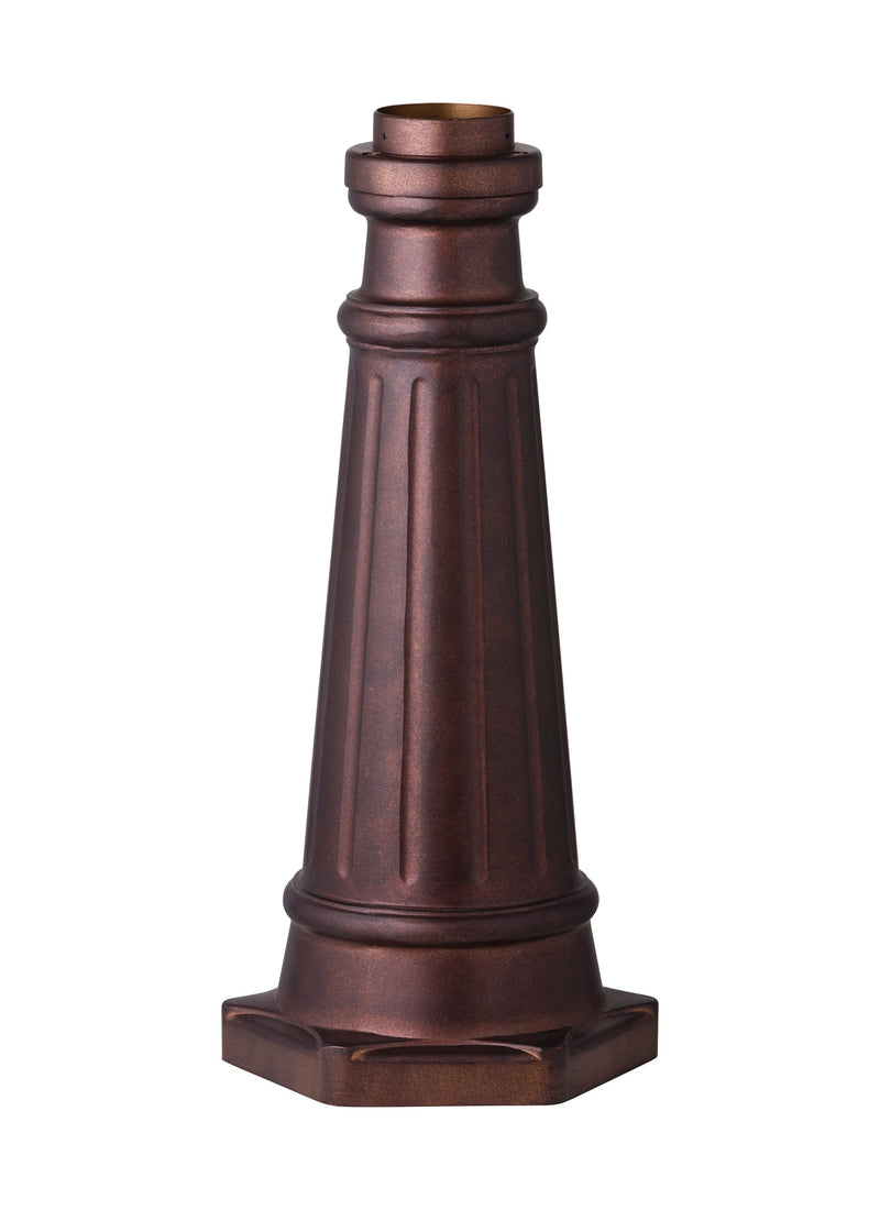 Outdoor Post Base Collection Post Mount Base - Patina Bronze by Feiss