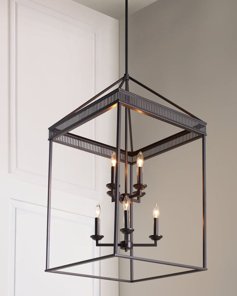 Woodruff Collection 4 - Light Chandelier by Feiss