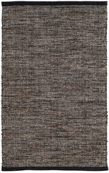 Grant Black & Brown Woven Cotton Rug
