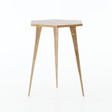 Hex End Table in Raw Brass by BD Studio