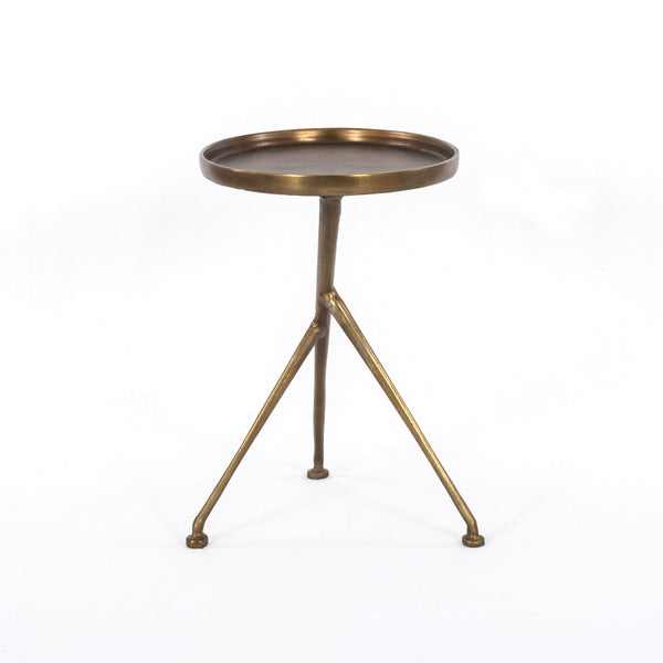 Schmidt Accent Table In Raw Brass