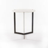 Kiva End Table in Hammered Brass by BD Studio